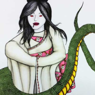 Marker rendering of Nure-onna