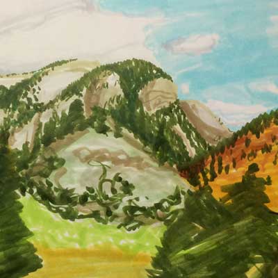 Quick sketch of Rocky Mountains Colorado