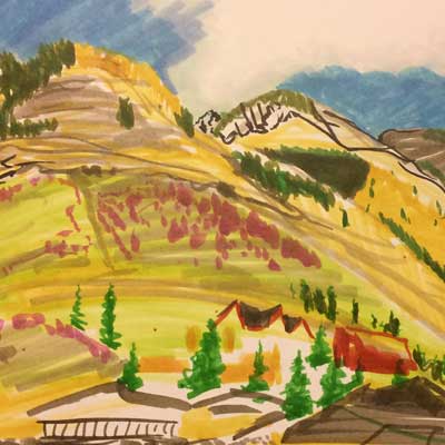 Quick sketch of Vail Colorado