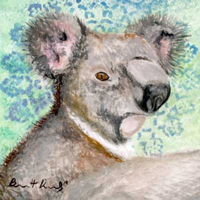 Koala - Animanls From Chaos - Dvorsky Art - Watercolor painting of a koala in abstraction